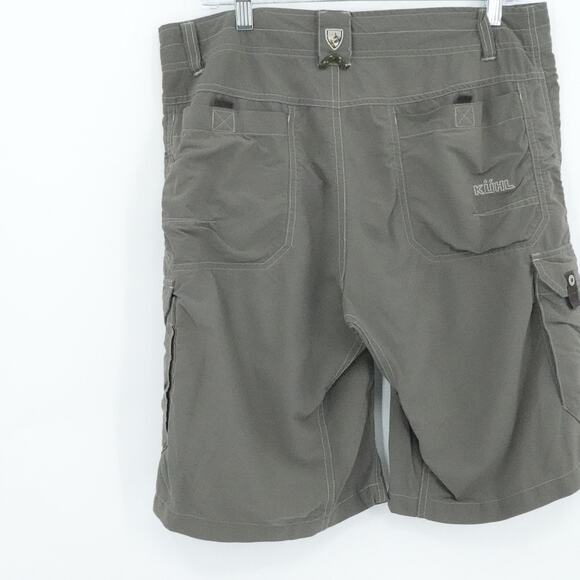 Kuhl Cargo Shorts Mens 32 Gray Quick Dry Hiking Outdoor Stretch Utility Pockets - Picture 6 of 15